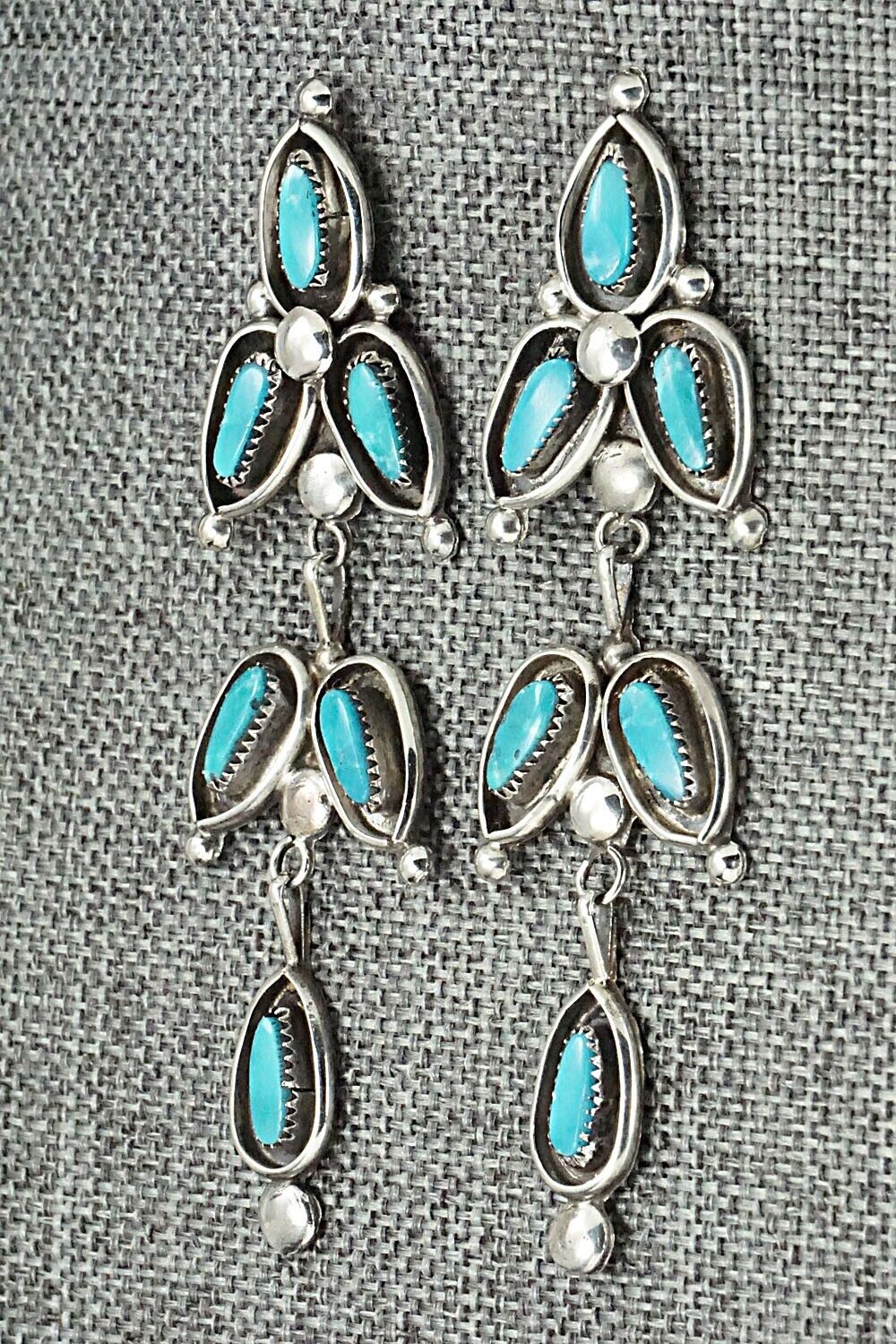 Turquoise & Sterling Silver Earrings - Viola Bobelu