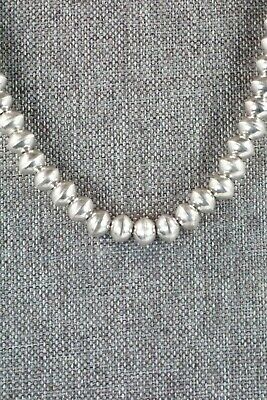 Sterling Silver Navajo Pearl Necklace - Preston Haley - High Lonesome Trading