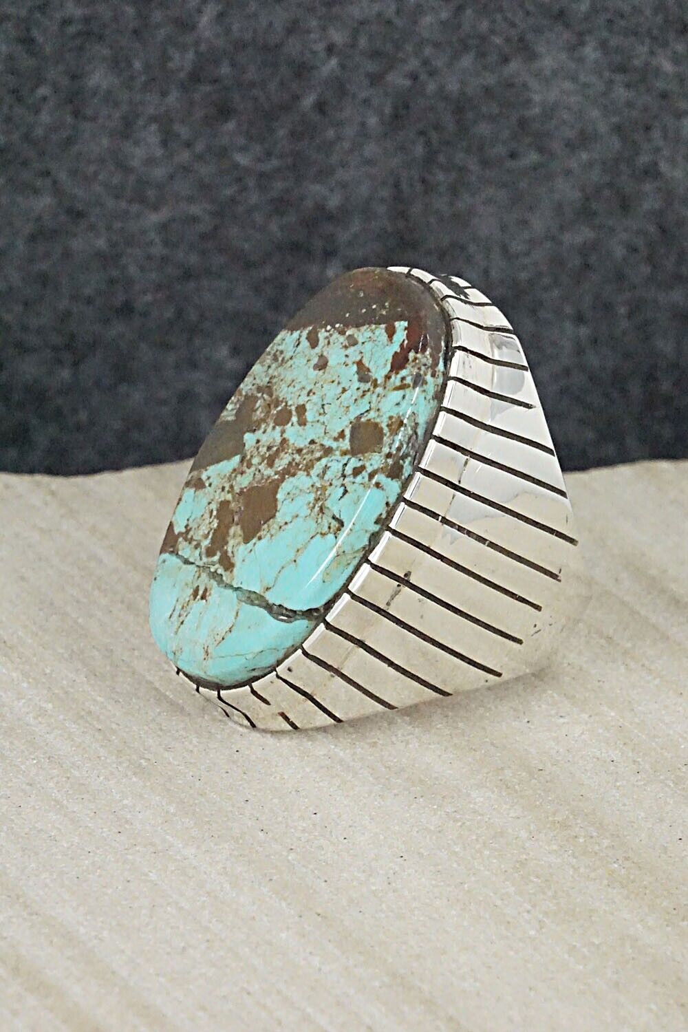 Turquoise & Sterling Silver Ring - Ray Jack - Size 9.5