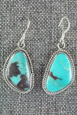 Turquoise & Sterling Silver Earrings - Lee Shorty