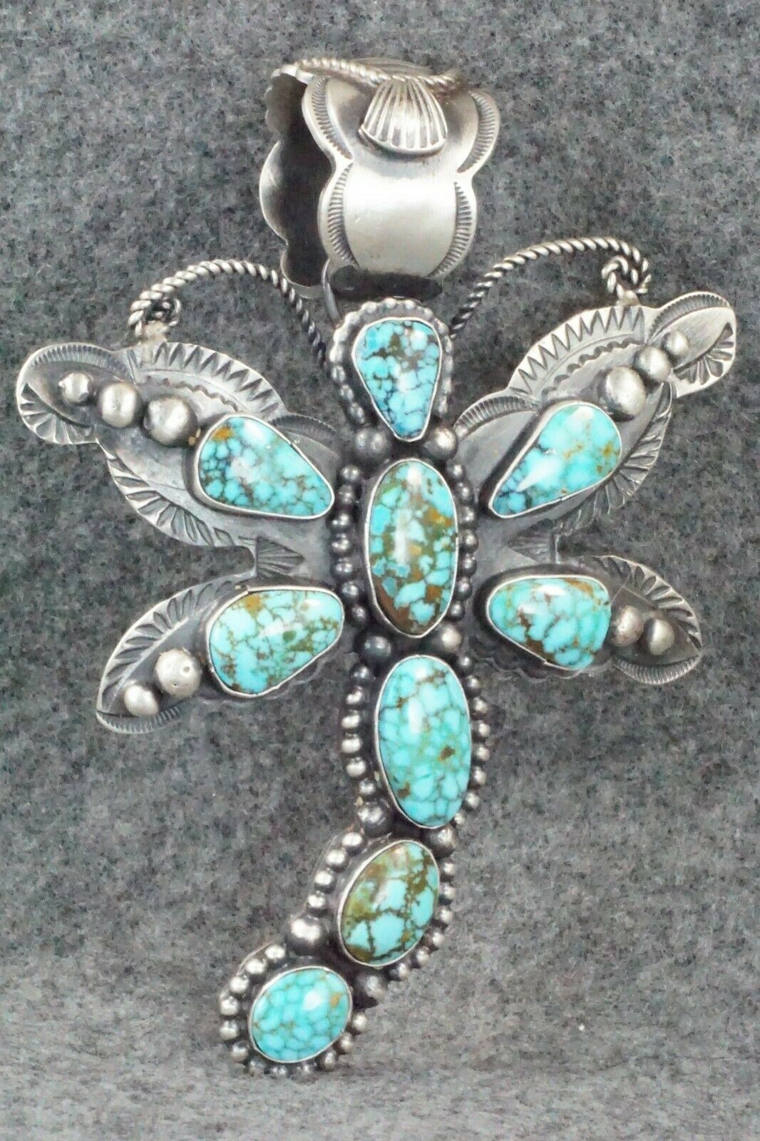 Turquoise & Sterling Silver Pendant - Shawn Cayatineto