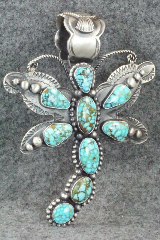 Turquoise & Sterling Silver Pendant - Shawn Cayatineto