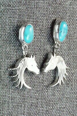 Turquoise & Sterling Silver Earrings - Annie Spencer - High Lonesome Trading