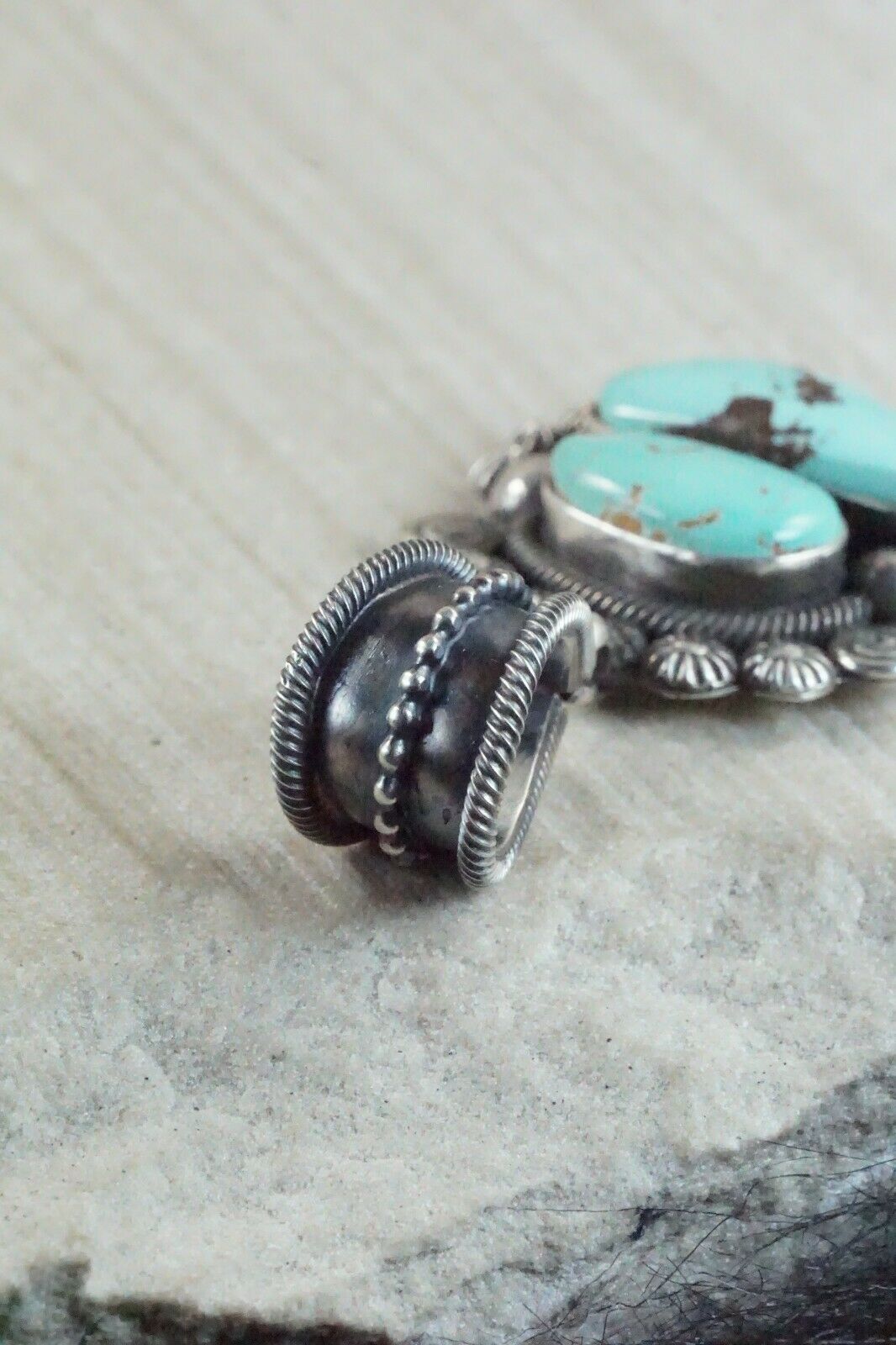 Turquoise & Sterling Silver Pendant - Jess Martinez