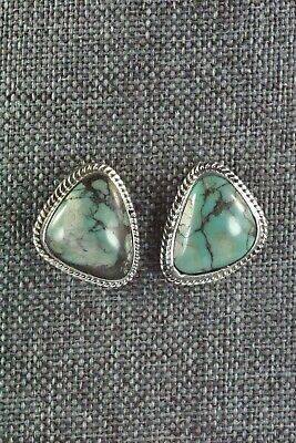 Navajo Turquoise & Sterling Silver Earrings - Judy Largo