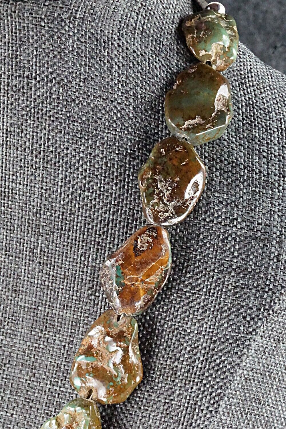 Turquoise and Sterling Silver Necklace - Louise Joe