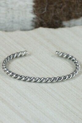 Navajo Sterling Silver Bracelet - Elaine Tahe
