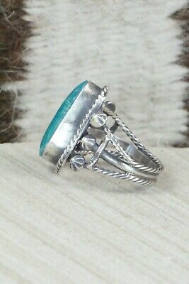 Turquoise & Sterling Silver Ring - Samuel Yellowhair - Size 6.5