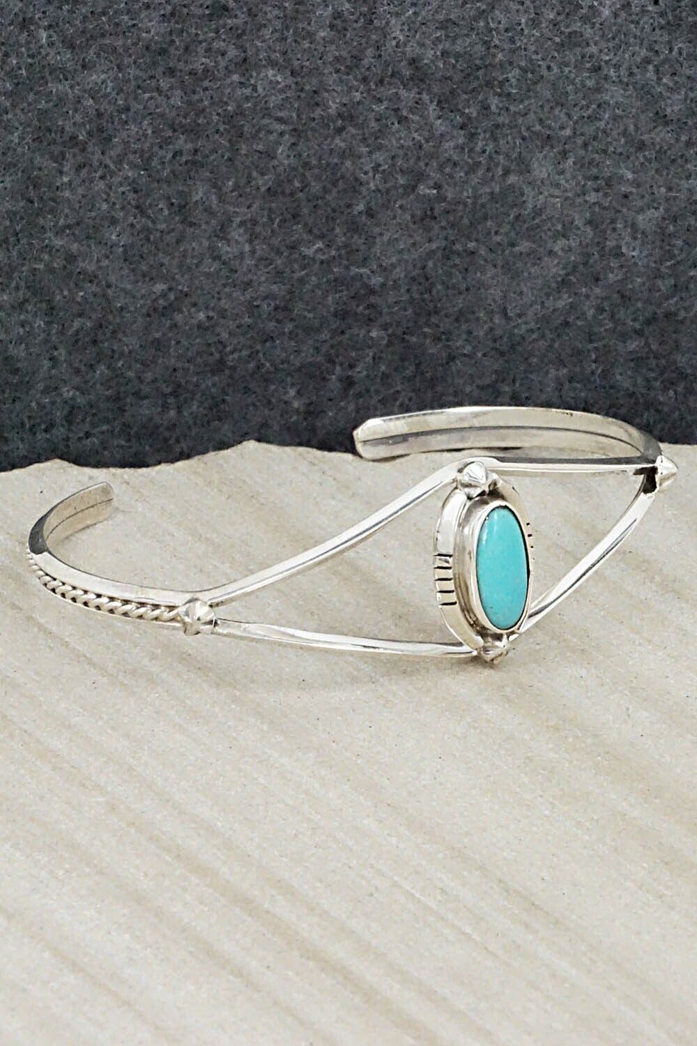 Turquoise & Sterling Silver Bracelet - Amos Begay