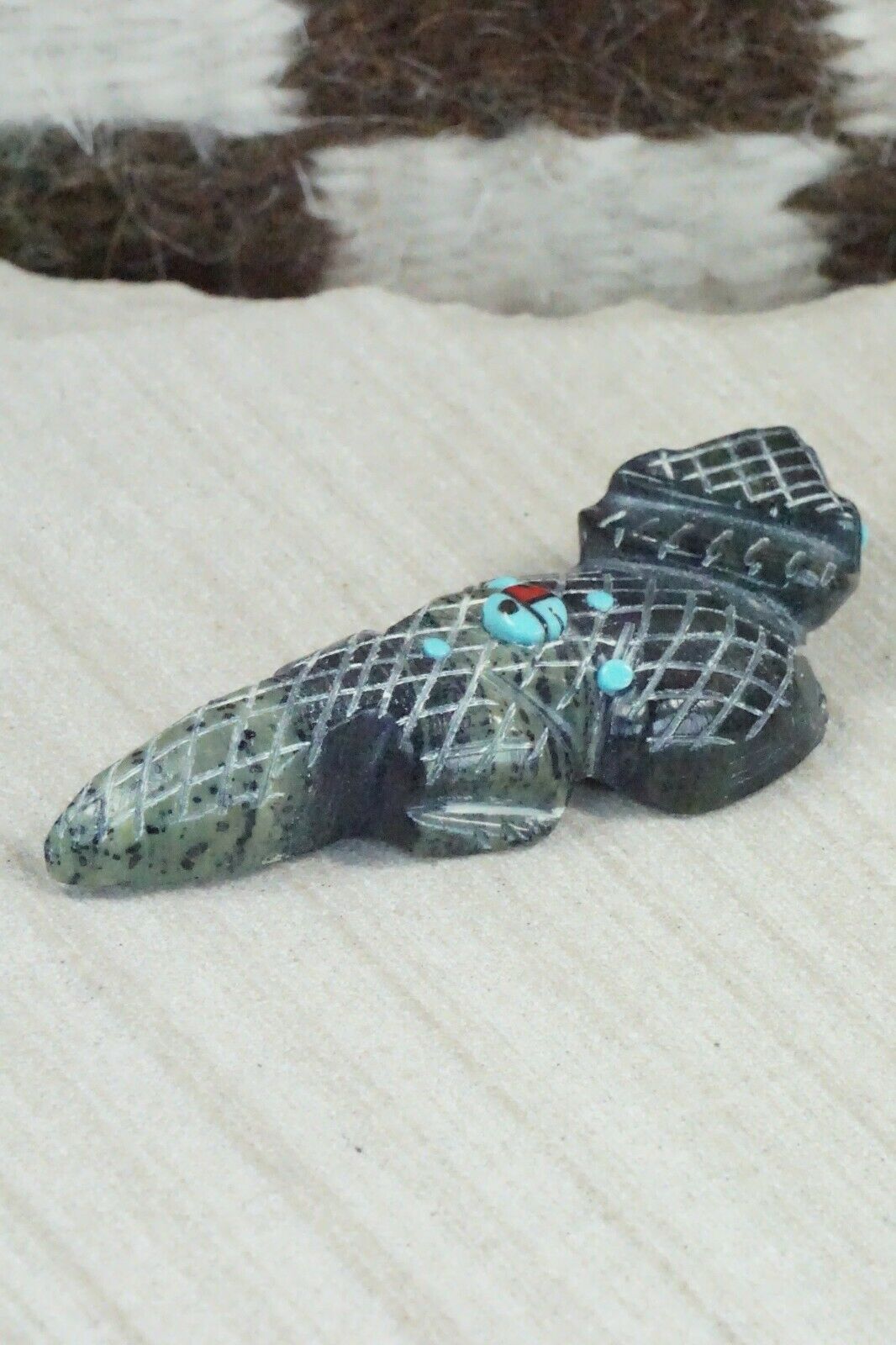 Horned Toad Zuni Fetish Carving - Danette Laate