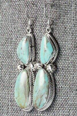 Turquoise & Sterling Silver Earrings - Lee Shorty