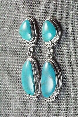 Navajo Turquoise & Sterling Silver Earrings - Sadie Jim