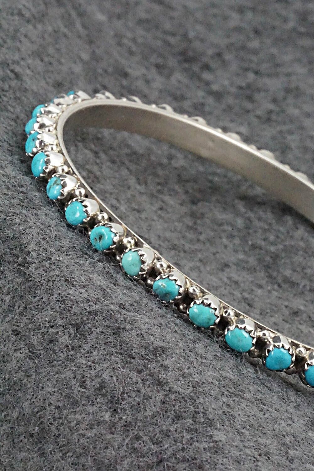 Turquoise and Sterling Silver Bangle Bracelet - Gaynelle Parker