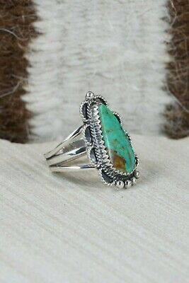 Navajo Turquoise and Sterling Silver Ring - Garrison Boyd - Size 6.5