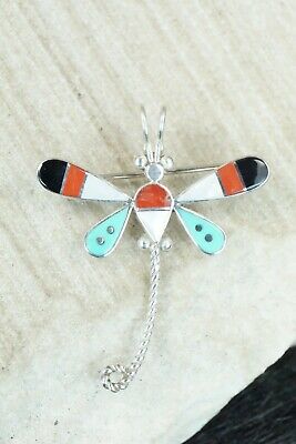 Multi Stone and Sterling Silver Pendant & Pin - Lyndon Ahiyite