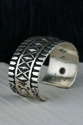 Navajo Sterling Silver Bracelet - Elvira Bill - High Lonesome Trading