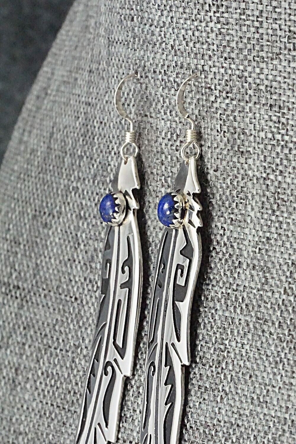 Lapis and Sterling Silver Earrings - Rosita Singer