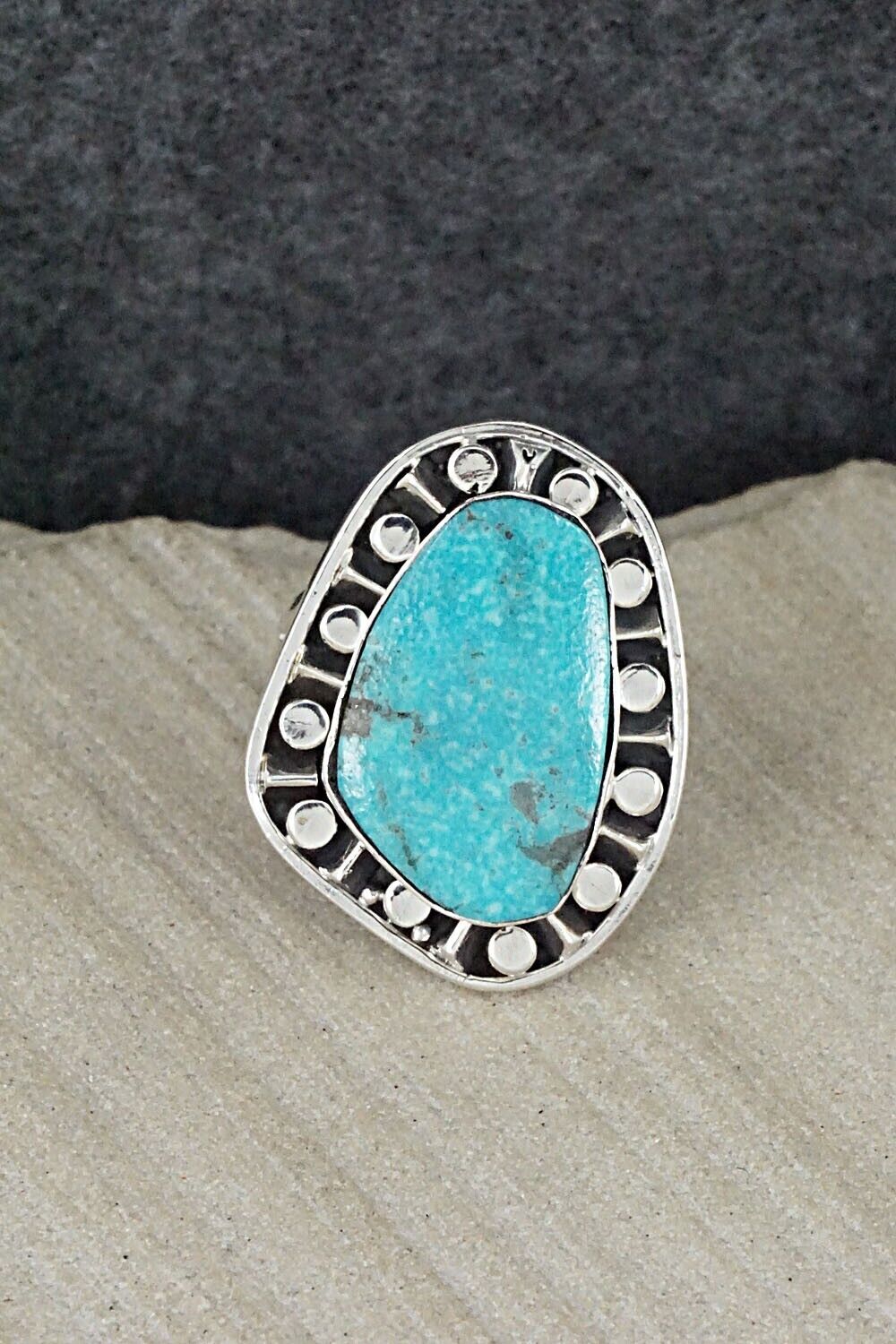 Turquoise & Sterling Silver Ring - Jimson Belin - Size 6.75