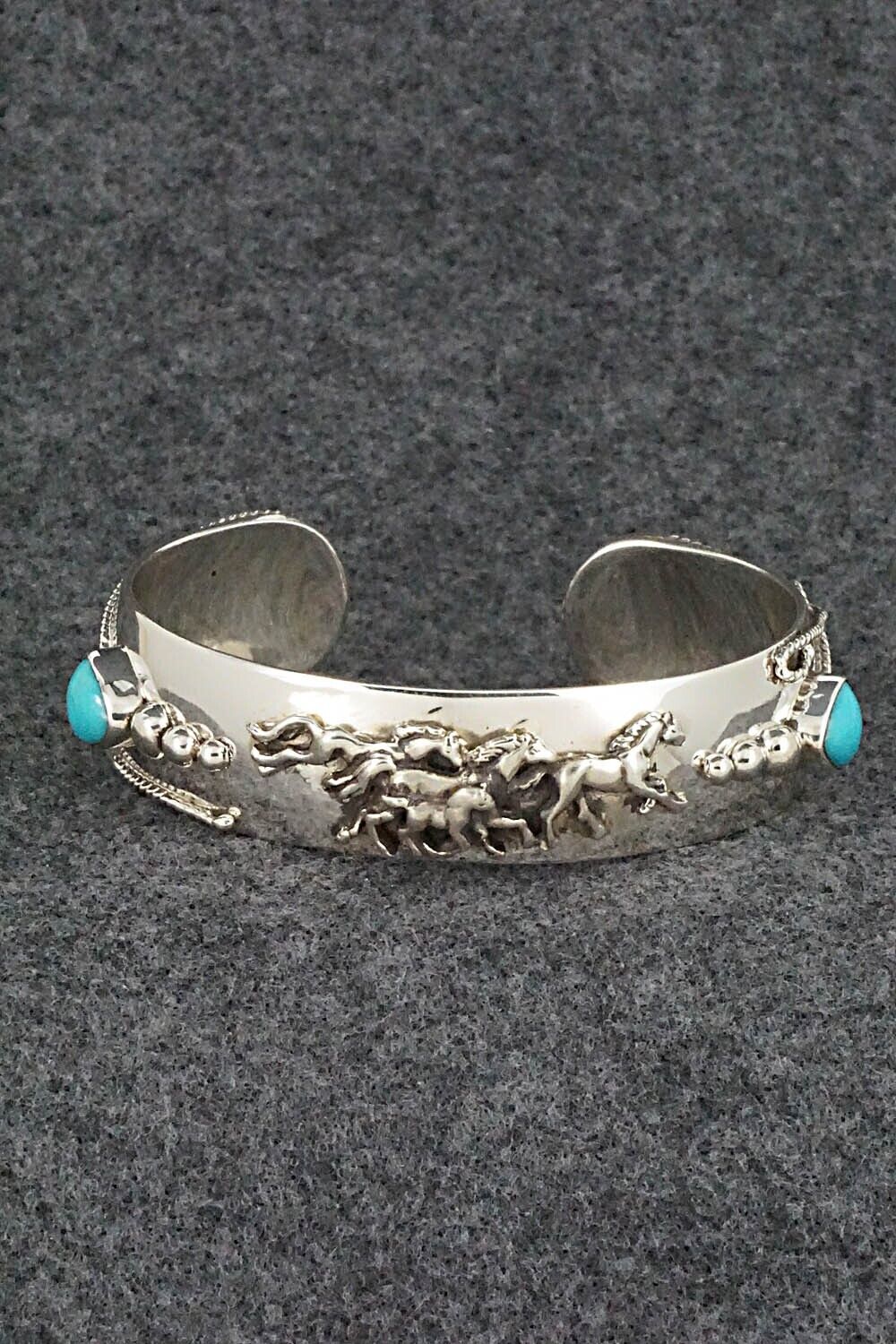 Turquoise & Sterling Silver Bracelet - Bobby Platero
