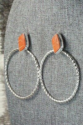 Coral & Sterling Silver Earrings - Annie Spencer