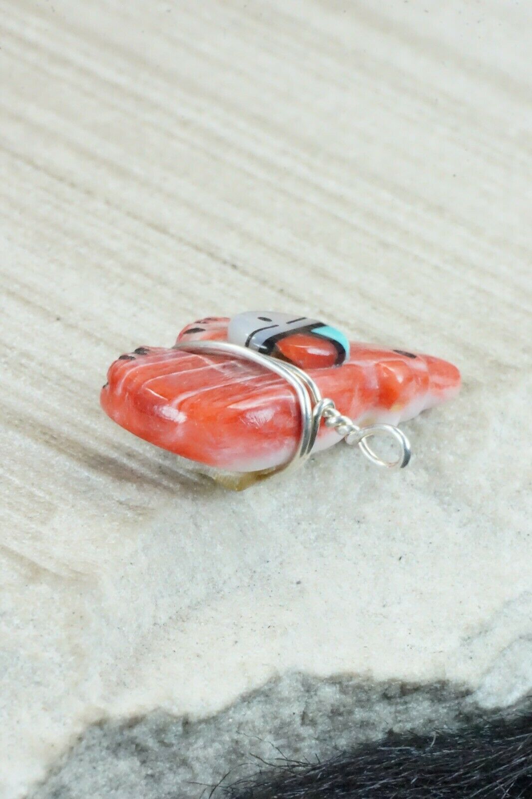 Spiny Oyster & Sterling Silver Pendant - Darrin Boone