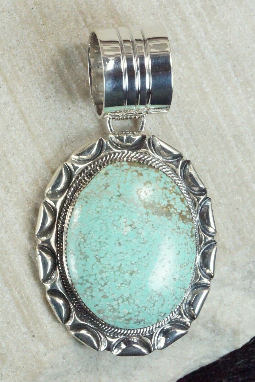 Turquoise & Sterling Silver Pendant - Gregg Yazzie