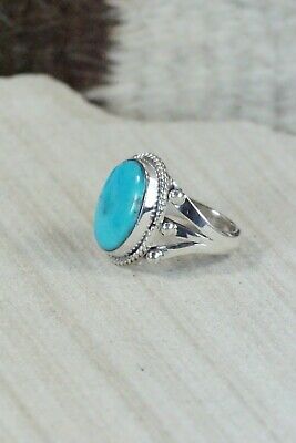 Navajo Turquoise & Sterling Silver Ring - Genevieve Frank - Size 5.5