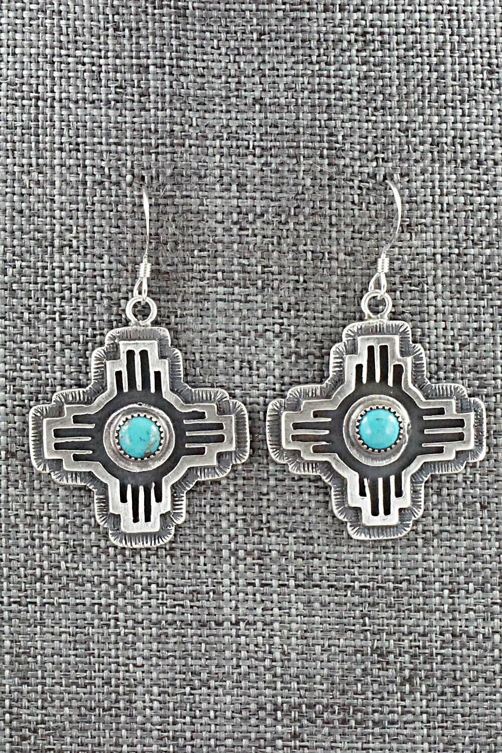 Turquoise & Sterling Silver Earrings - Annie Spencer