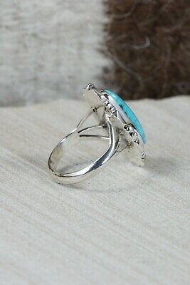 Navajo Turquoise & Sterling Silver Ring - Daniel Benally - Size 7