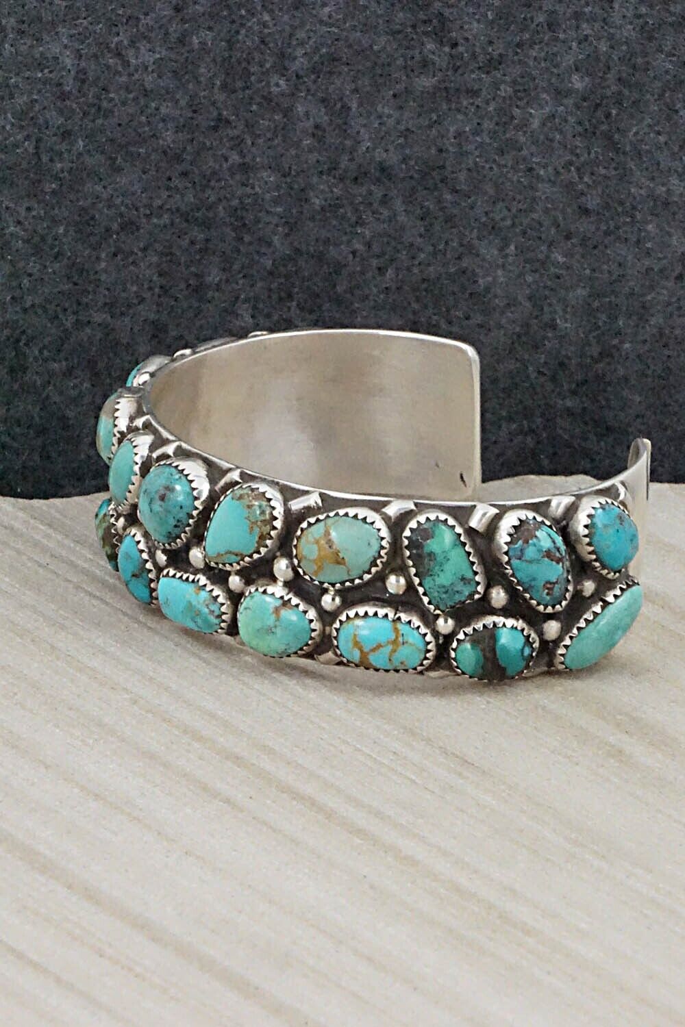 Turquoise & Sterling Silver Bracelet - Priscilla Reeder