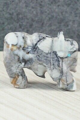 Buffalo Zuni Fetish Carving - Derrick Kaamasee