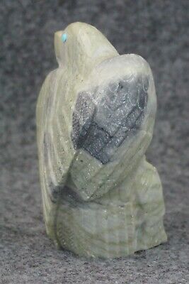 Eagle Zuni Fetish Carving - Derrick Kaamasee
