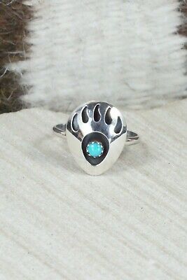 Turquoise & Sterling Silver Ring - Leta Parker - Size 6.75