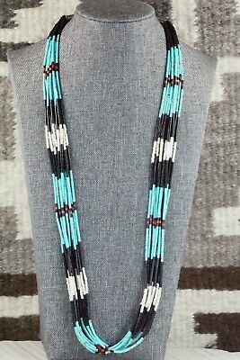 Santo Domingo Turquoise, Coral and Shell Necklace - Esquipula Tenorio