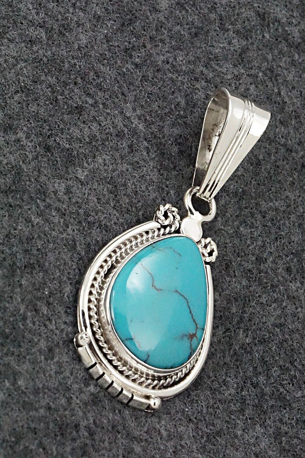 Turquoise & Sterling Silver Pendant - Samuel Yellowhair