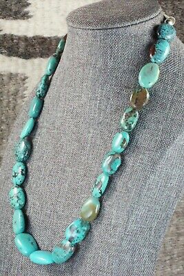 Turquoise & Sterling Silver Necklace - Navajo