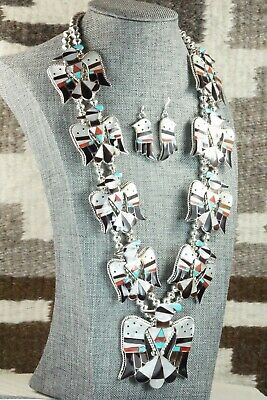 Multi Stone & Sterling Silver Squash Blossom Set - Bobby Shack