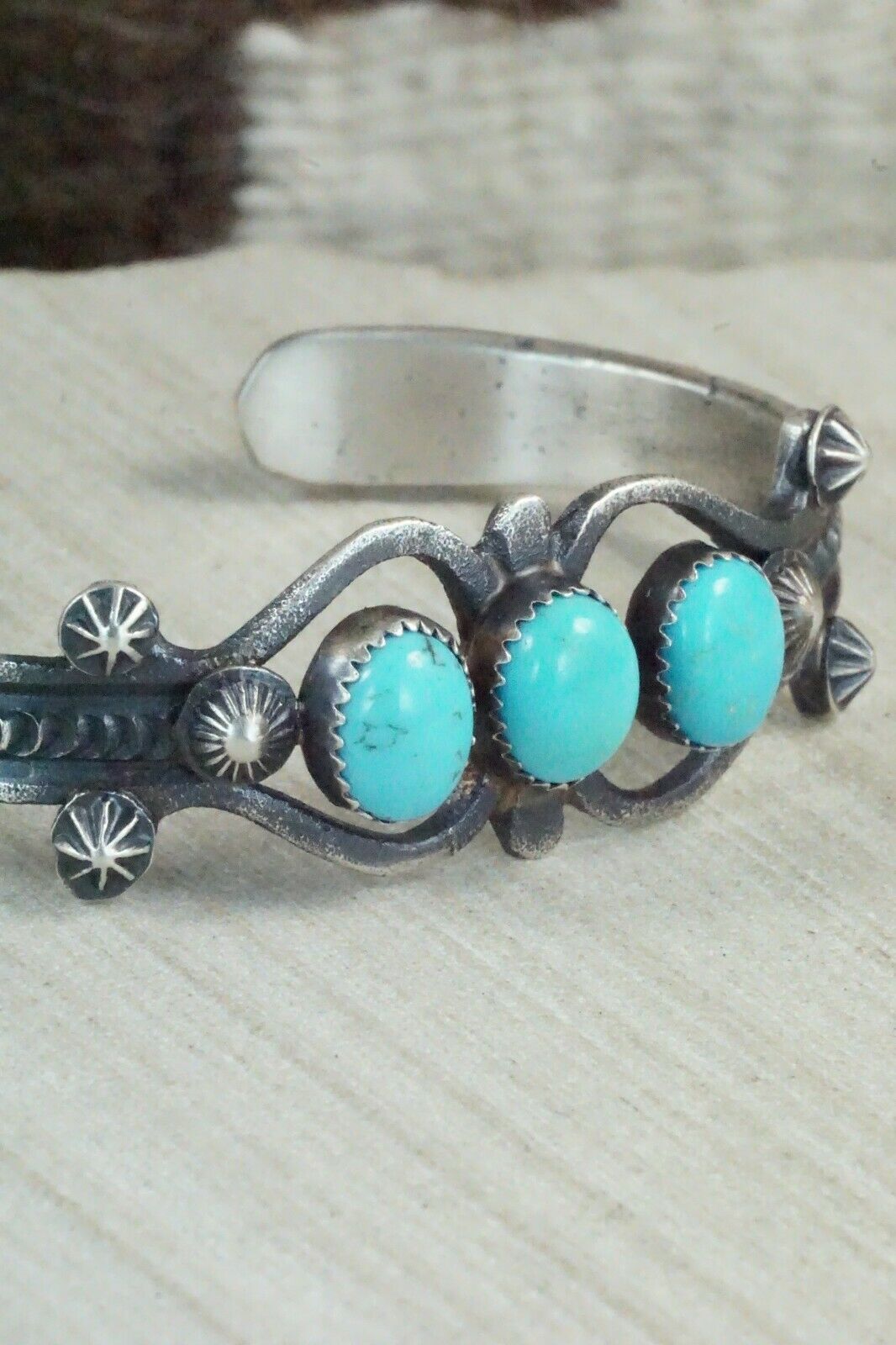 Turquoise and Sterling Silver Bracelet - Eva & Linberg Billah