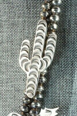 Sterling Silver Squash Blossom Necklace - Navajo