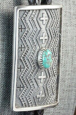 Turquoise & Sterling Silver Bolo Tie - Harrison Jim