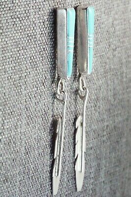 Turquoise & Sterling Silver Earrings - Terrence Panteah