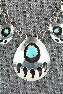 Turquoise & Sterling Silver Necklace - Leta Parker