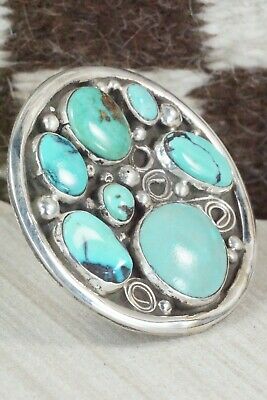Turquoise & Sterling Silver Ring - Delbert Arviso - Size 10.5