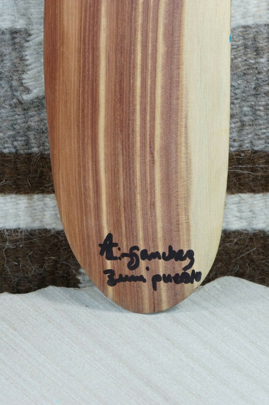 Zuni Painted Carved Wood Feather