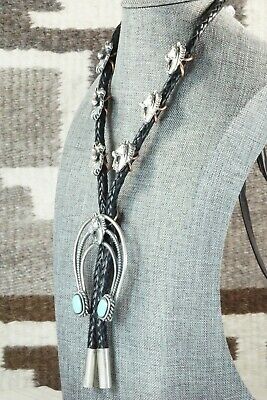 Turquoise & Sterling Silver Bolo Tie - Raymond Delgarito