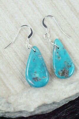 Turquoise & Sterling Silver Earrings - Navajo
