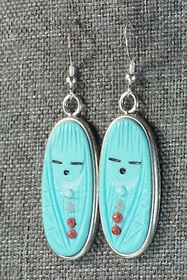 Turquoise & Sterling Silver Earrings - Stuart Quandelacy