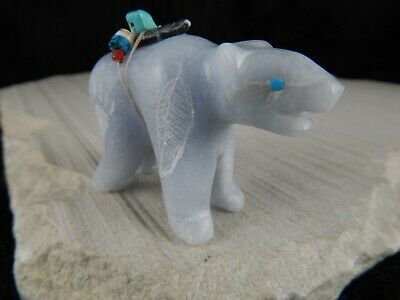 Bear Zuni Fetish - Narren Bowannie - Zuni Bear Carving - High Lonesome Trading