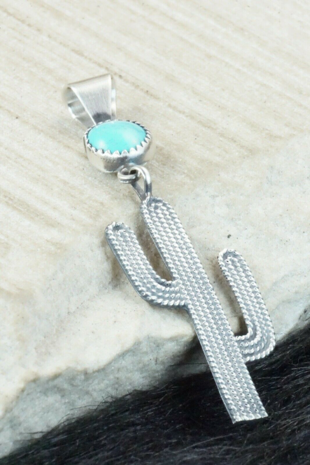 Turquoise and Sterling Silver Pendant - Annie Spencer