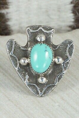 Turquoise & Sterling Silver Ring - Delbert Arviso - 8.25
